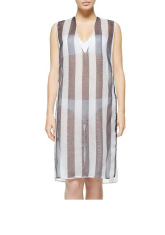 Seawind Striped Silk Organza Tunic